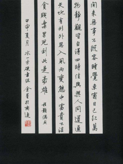 蔡金星硬笔书法作品欣赏