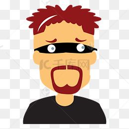 矢量蒙面长胡子的歹徒