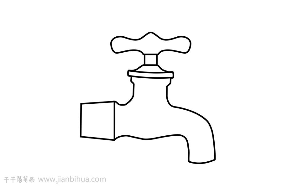 水龙头简笔画怎么画