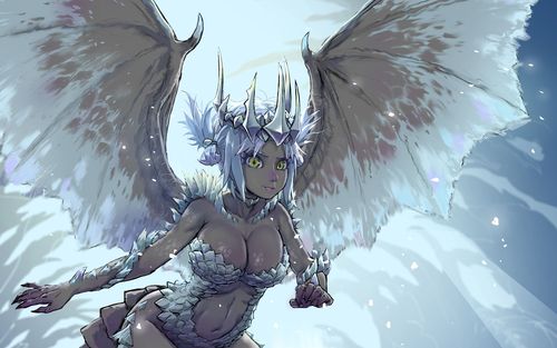 怪物猎人世界冰原冰咒龙拟人化