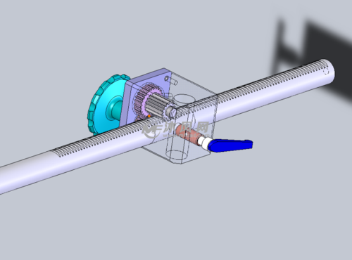 齿轮齿条升降机构sw模型图