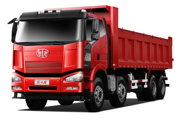 从流向数据分析,最热销的8x4自卸车车型品牌中,涉及到红岩,陕汽,解放