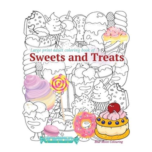 预订 large print adult coloring book of sweets an
