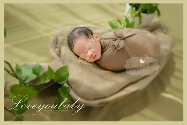 爱你宝贝儿童摄影小清新宝宝满月照