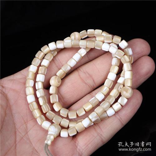 古董,西藏远古神秘龙鱼骨手串,远古龙鱼骨手链,古色古香,寓意有骨气