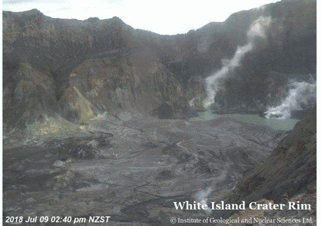 新西兰所有火山都有实时的监控摄像头,每半小时更新一次.
