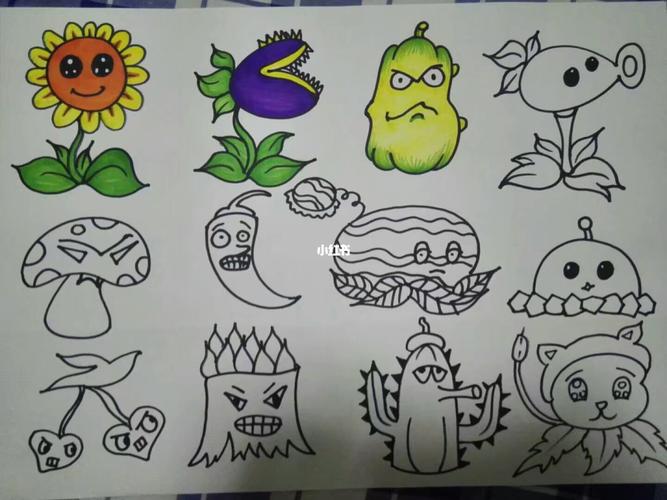 植物大战僵尸_儿童画_绘画_创意儿童画_文化_绘画