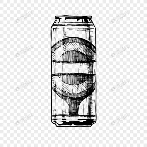 素描啤酒罐