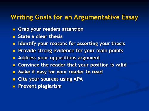 writing an argumentative essayppt