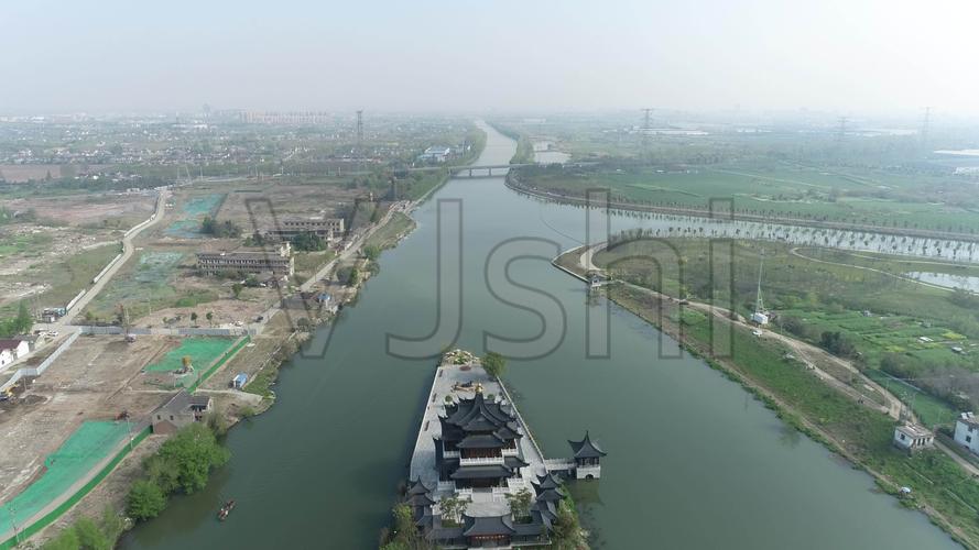 扬州瓜洲镇古渡公园航拍(4k50帧)