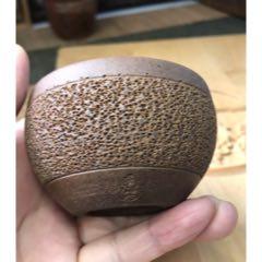 纯手工柴烧铁胎主人杯底部微瑕