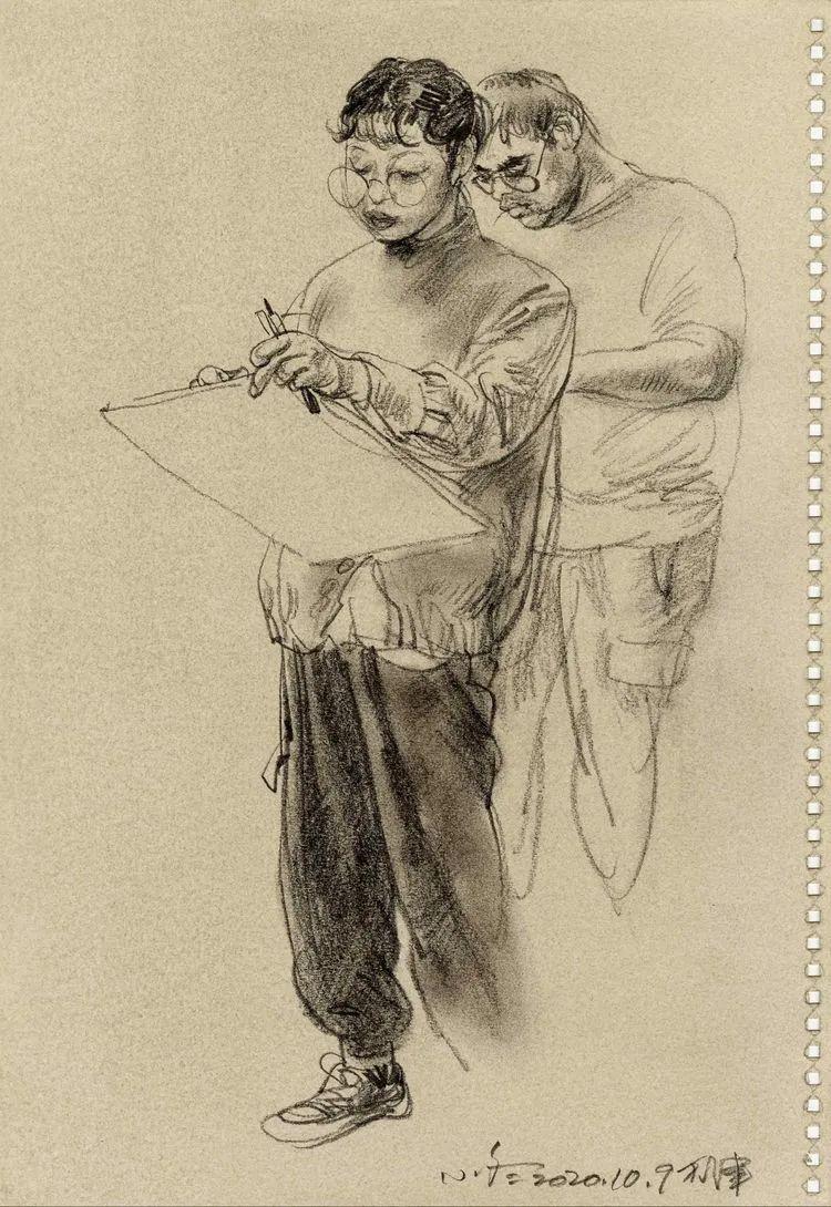 【鉴赏】于小冬教授2020年10月最新速写作品欣赏,大师