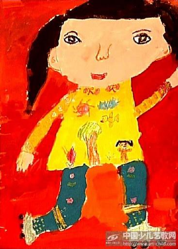 儿童画-我爱滑冰-《少儿画苑》第05届国际少儿书画大赛获奖作品