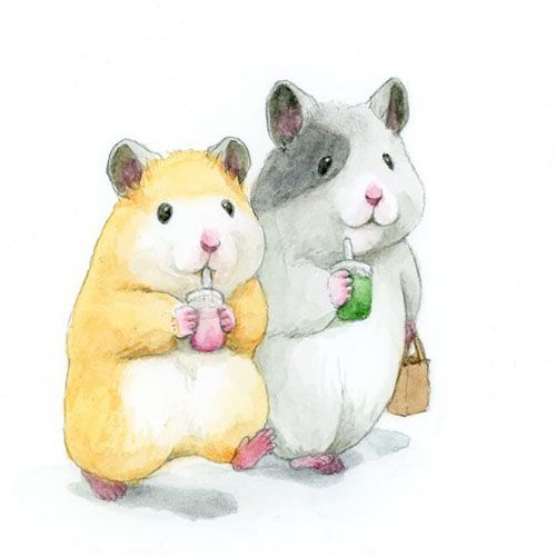 萌萌哒手绘仓鼠情侣头像,仓鼠漫画萌图头像超萌