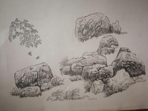 近期素描习作 (圆形图片为截图)