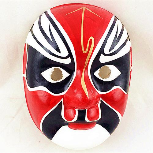 特价手绘石膏纸浆面具中式国粹变脸道具纸浆面具工艺京剧脸谱面具