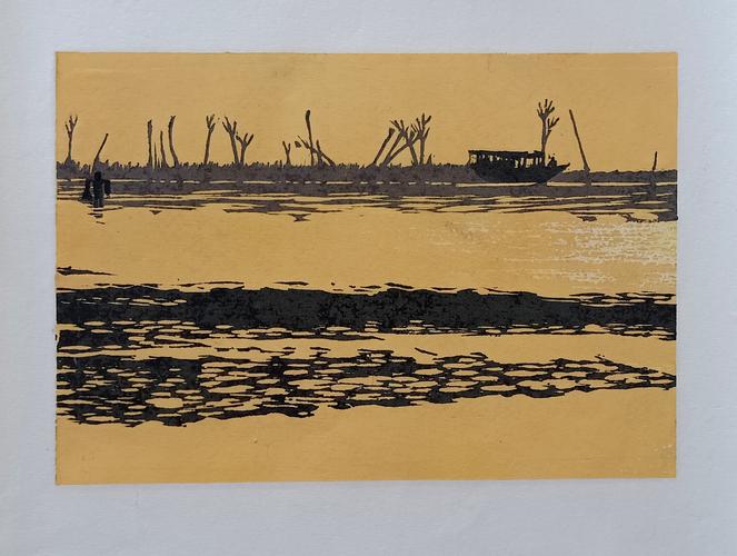 版画 海边风景——小周