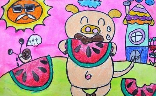 以夏天为主题的儿童画有哪些