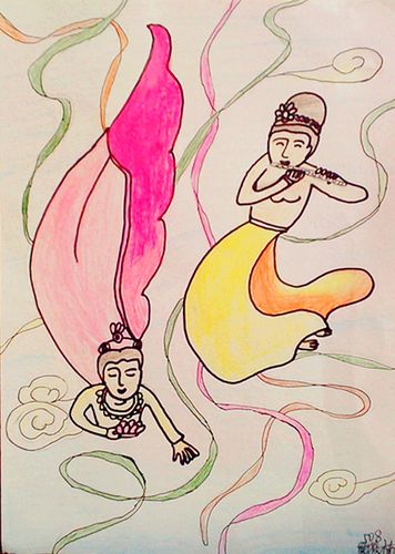 五年级《古人的梦想——飞天》美术作业