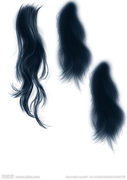 手绘头发素材图片