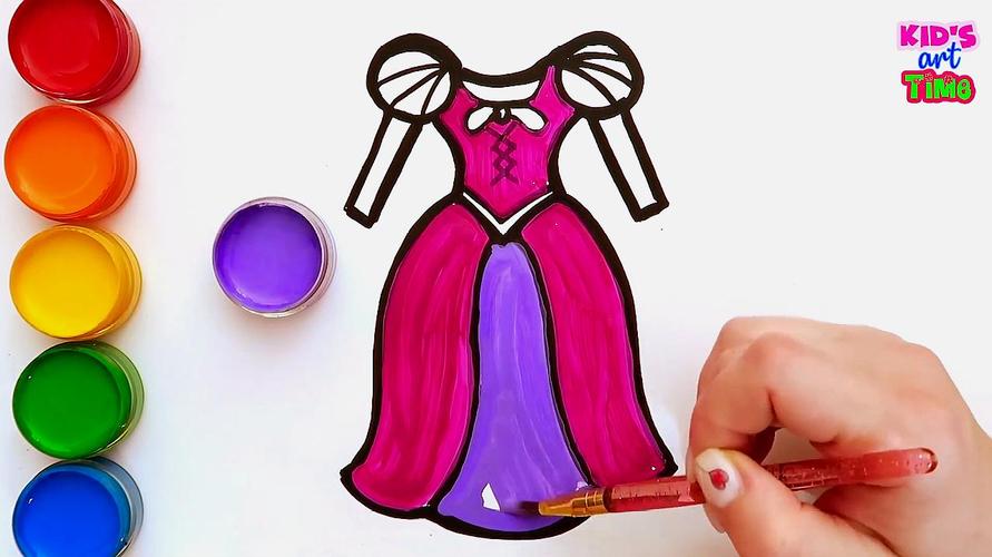 简易画教你怎么画漂亮的公主裙,一起跟着画吧!