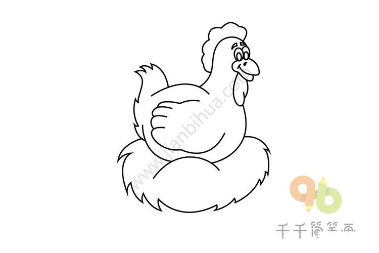 母鸡简笔画怎么画 母鸡简笔画,母鸡怎么画,鸡简笔画,小鸡简笔画,动物