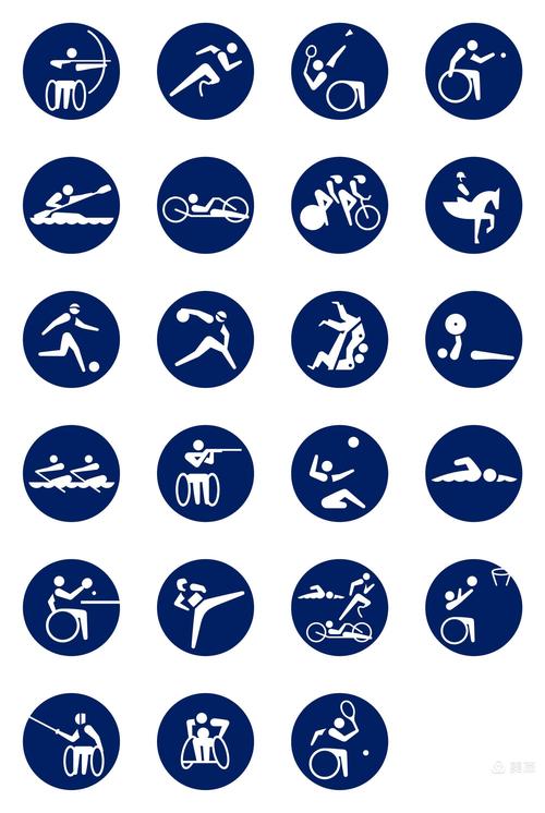 历届世界奥运会项目标志图