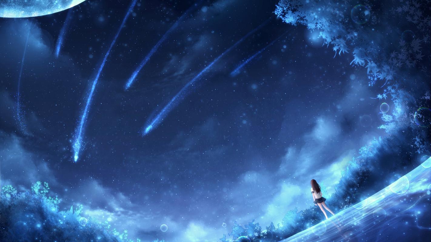 唯美意境二次元风景插画桌面壁纸-卡通动漫-壁纸下载