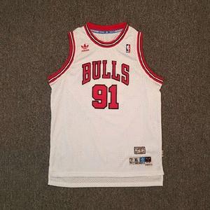 【正品刺绣】公牛队 大虫罗德曼球衣复古刺绣sw青年版youth篮球服