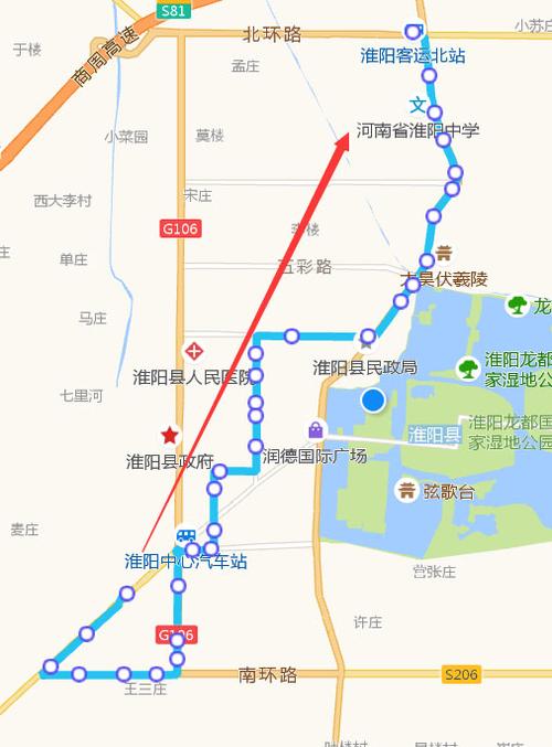淮阳8路公交车路线图淮阳8路公交首末班车时间