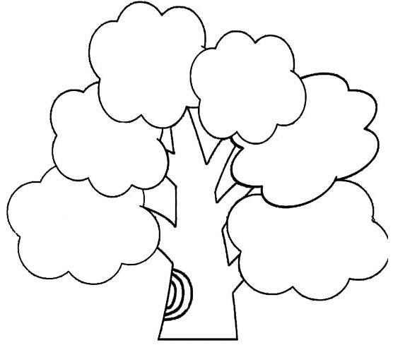 夏天乘凉大树简笔画