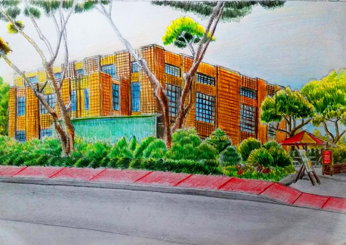 手绘里的校园-华南理工大学(a4彩铅)|纯艺术|绘画|mr