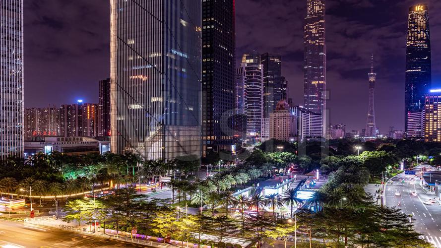 广州珠江新城花城汇夜景延时摄影4k_4096x2304_高清