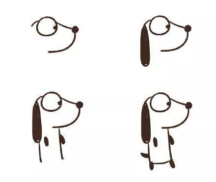 狗年到九种可爱又简单的狗狗简笔画袭来