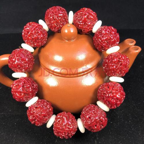 机刷玉化包浆金刚菩提子手串 文玩佛珠念珠手链男女 五瓣象牙果隔片