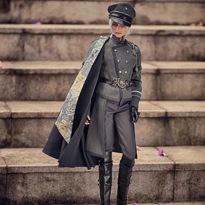 *bjd娃*sd娃*ringdoll配件*军绿色印花单肩斗篷军装*rc70-44