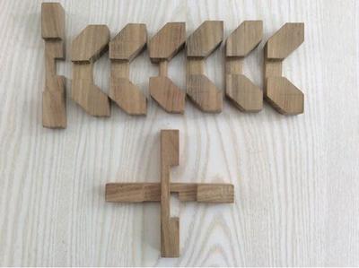 圣匠鲁班9柱梅花鲁班锁拼装图解