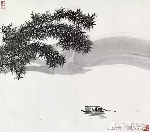 吴冠中画船