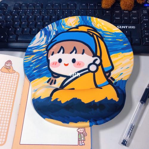 油画珍珠女孩9799_珍珠_油画_鼠标垫_卡通_鼠标垫
