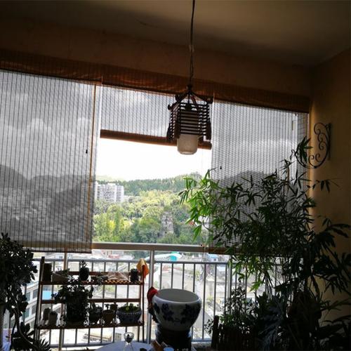 竹帘卷帘防水防雨阳台遮光窗帘家用户外中式卷帘