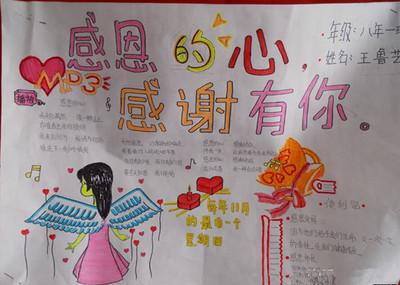 感恩岛坚行动的手抄报 爱劳动的手抄报