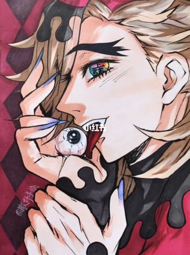 鬼灭之刃 童磨_鬼灭之刃_文化_绘画