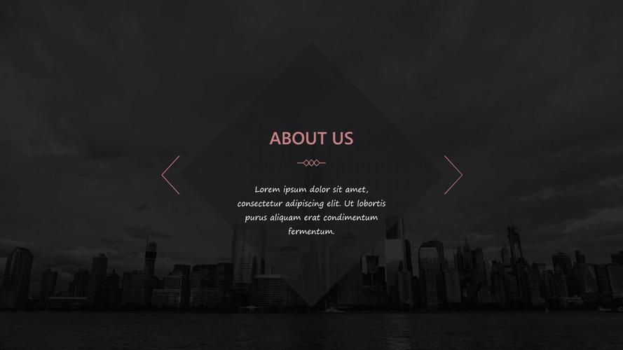 大气简约黑色欧美ppt模板