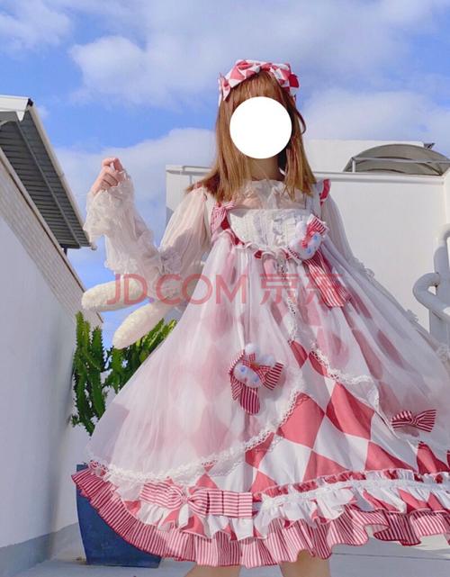 【拼续】原创兔子爱丽丝lolita可爱甜美jsk吊带洋装连衣裙 红色jsk()
