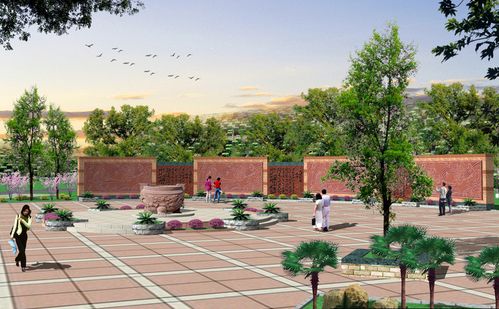 图纸 园林设计图 园林绿化及施工 广场游园绿化设计图 陵园文化广场