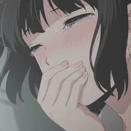 动漫哭泣头像默默流泪