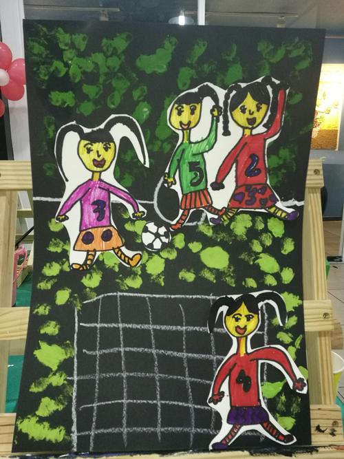 画画是我的兴趣,画足球为什么没有爸爸?女足啊!