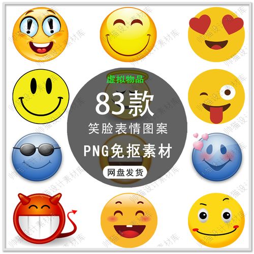 可爱卡通表情包小黄脸笑脸捂脸笑脸表情图案png免抠