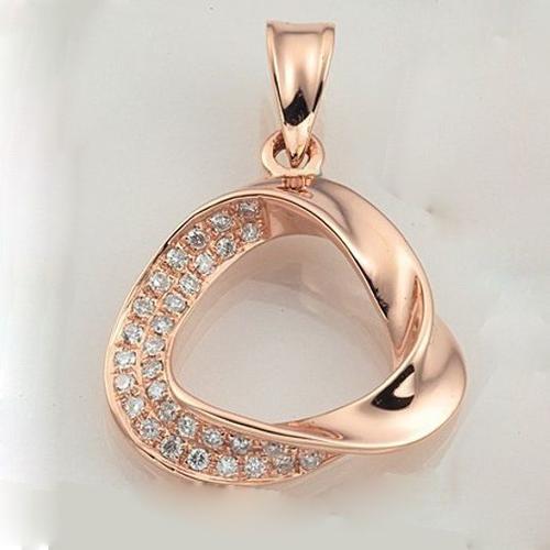 【玫瑰金吊坠 抽象圆圈真空钛金吊坠 玫瑰金首饰 饰品 491016】价格