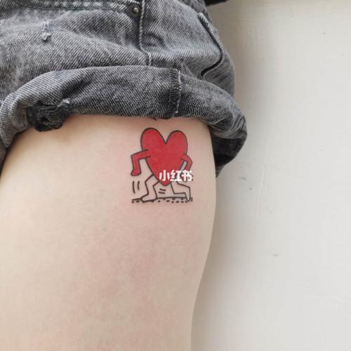 权志龙同款get keith haring 爱心纹身